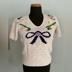 Vintage Marisa Christina Hand Knit  Sweater 90s Cottagecore